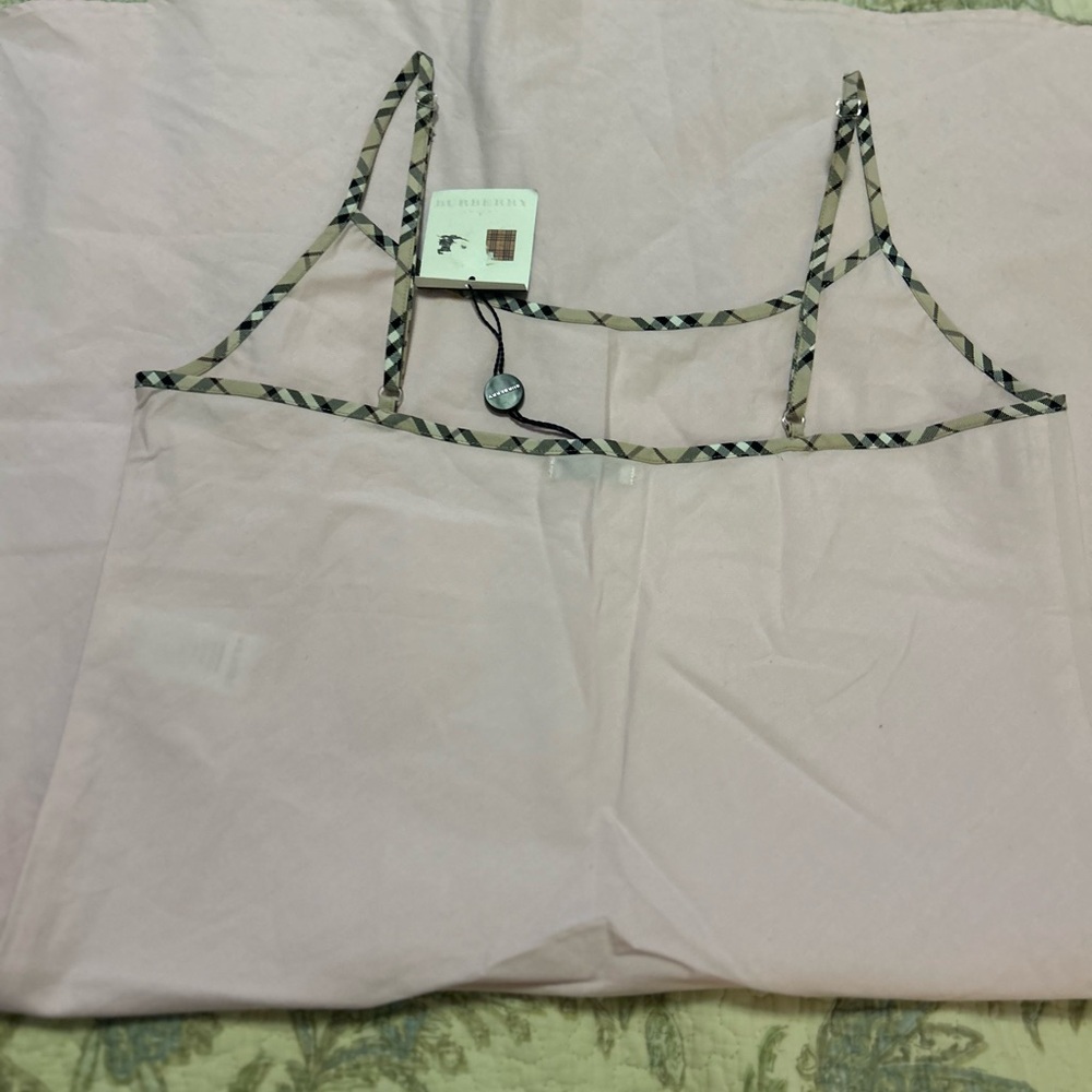 Burberry Light Pink Camisole with Check Trim size small - Picture 3 of 14